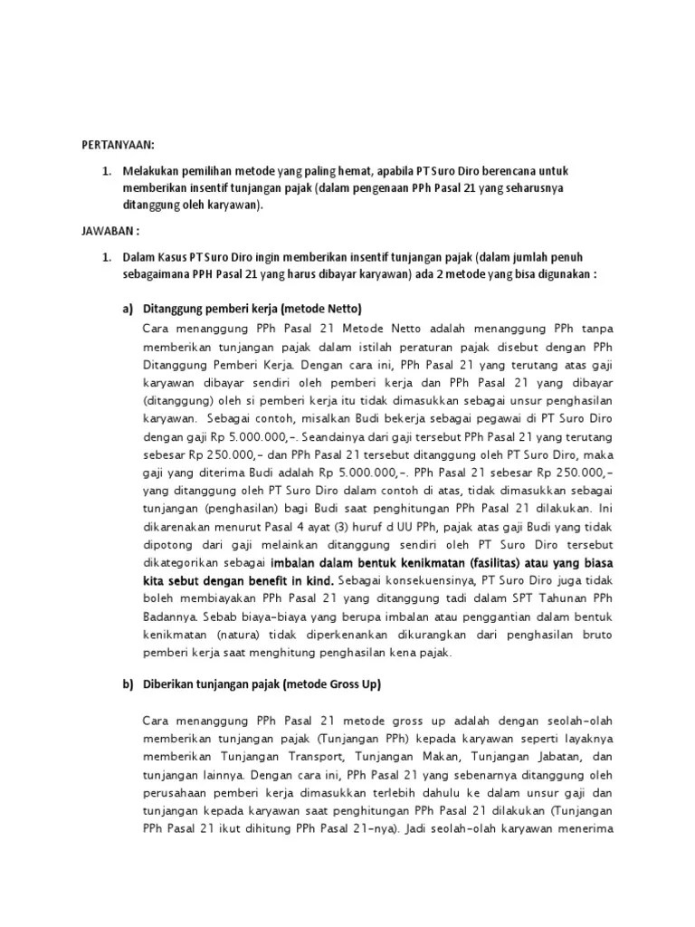 Strategi penghematan pajak perusahaan (studi kasus pada pt. Jawaban Kasus Tax Planning Pdf