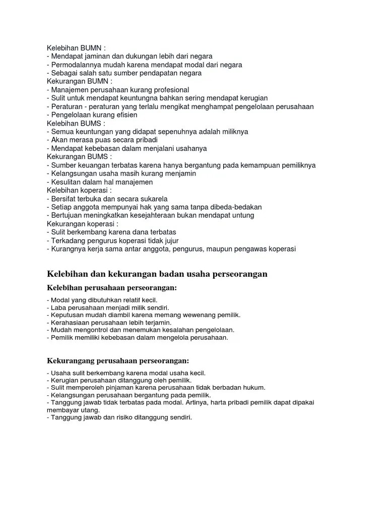 Kelebihan BUMN | PDF