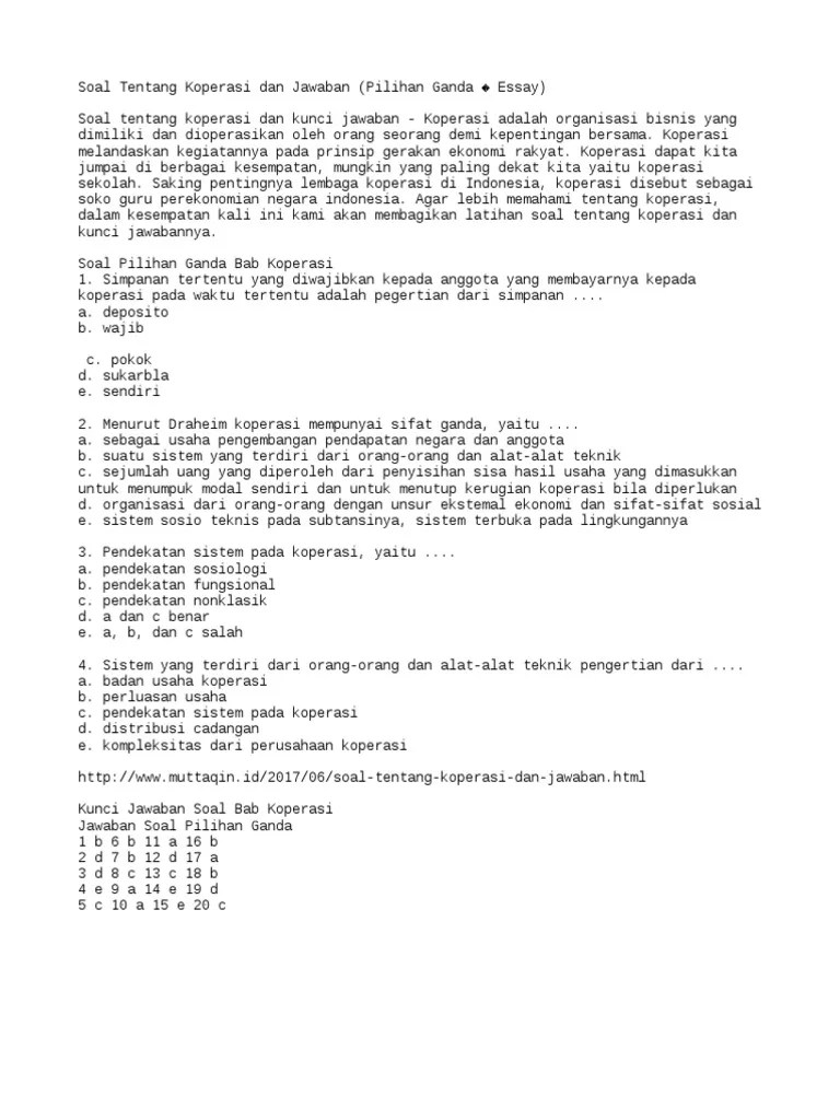 Pada kesempatan kali ini admin ingin berbagi soal essay ekonomi sebanyak 45 soal,. Soal Essay Dan Jawaban Tentang Badan Usaha Seputar Usaha
