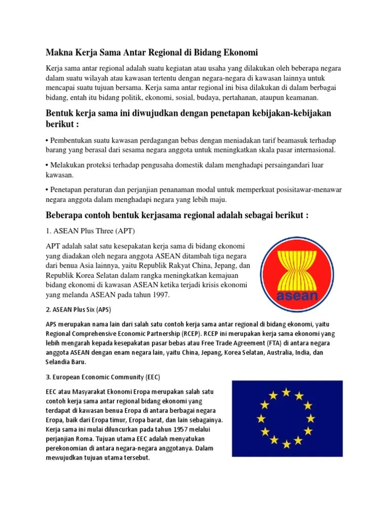 Kerja Sama Antar Regional | PDF
