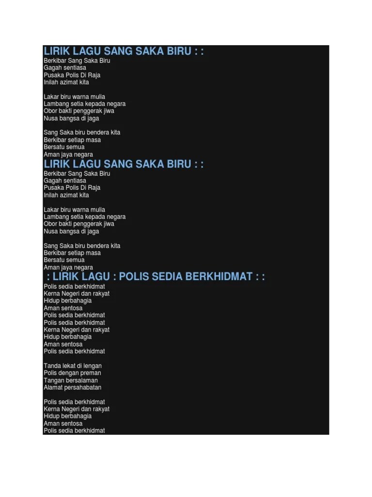 Sang Saka Biru Lirik Polis / Sang Sakabiru Polis Evo Remixì ì¸ê¸° ëìì ì°¾ìë³´ê¸° Tiktok