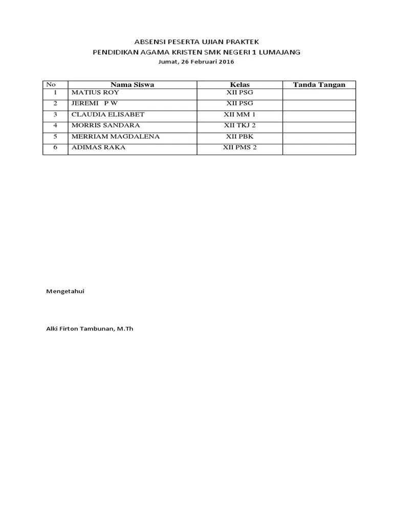 Ujian Praktek Agama Kristen Siswapelajar Com