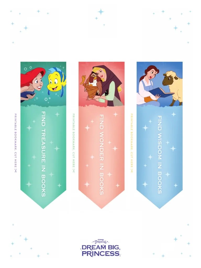 disney princess bookmarks pdf
