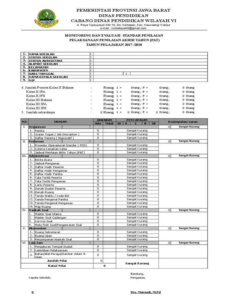 Berkat rahmat dan hidayahnya sehingga pedoman monitoring dan evaluasi uin. Instrumen Monev Pat Pdf