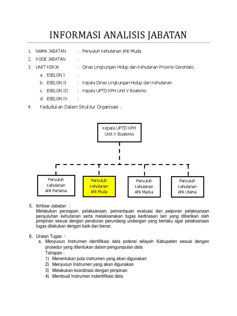Anjab Penyuluh Ahli - Muda | PDF