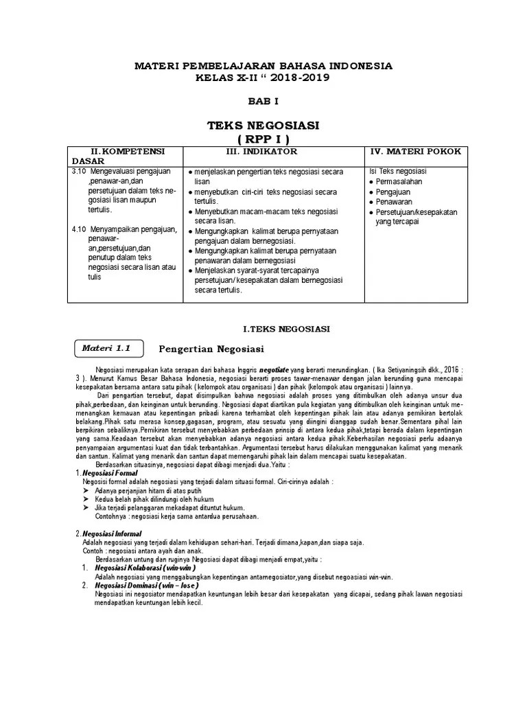 Materi Negosiasi | PDF