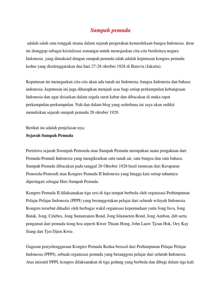 SEJARAH Sumpah Pemuda | PDF