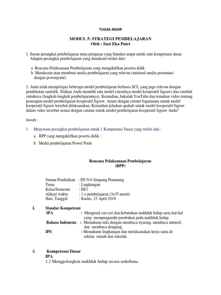 Microsoft powerpoint yang disajikan oleh guru dengan penuh. Contoh Rpp M5 Pdf