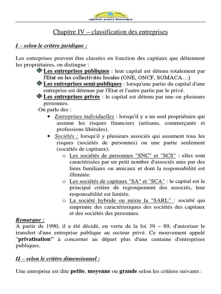 Classification selon la branche d'activité. Pdf Telecharger Classification D Entreprise Gratuit Pdf Pdfprof Com