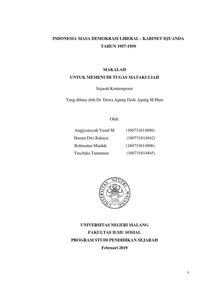 Makalah Fix Kabinet Djuanda | PDF