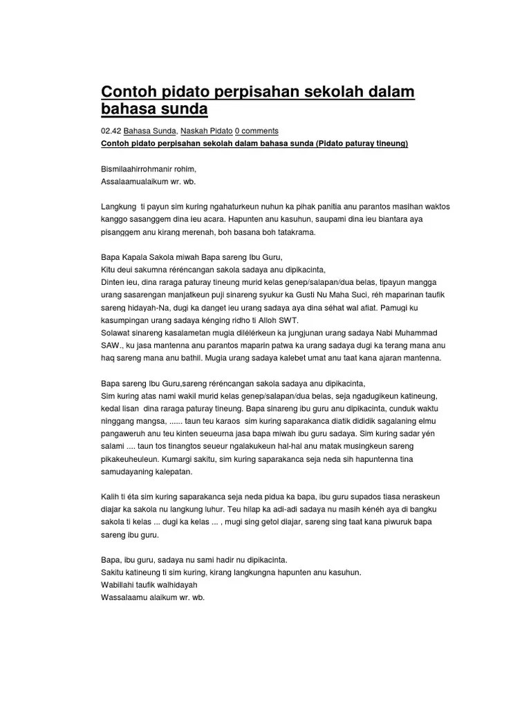 75 Paturay Tineung Kata Kata Perpisahan Bahasa Sunda