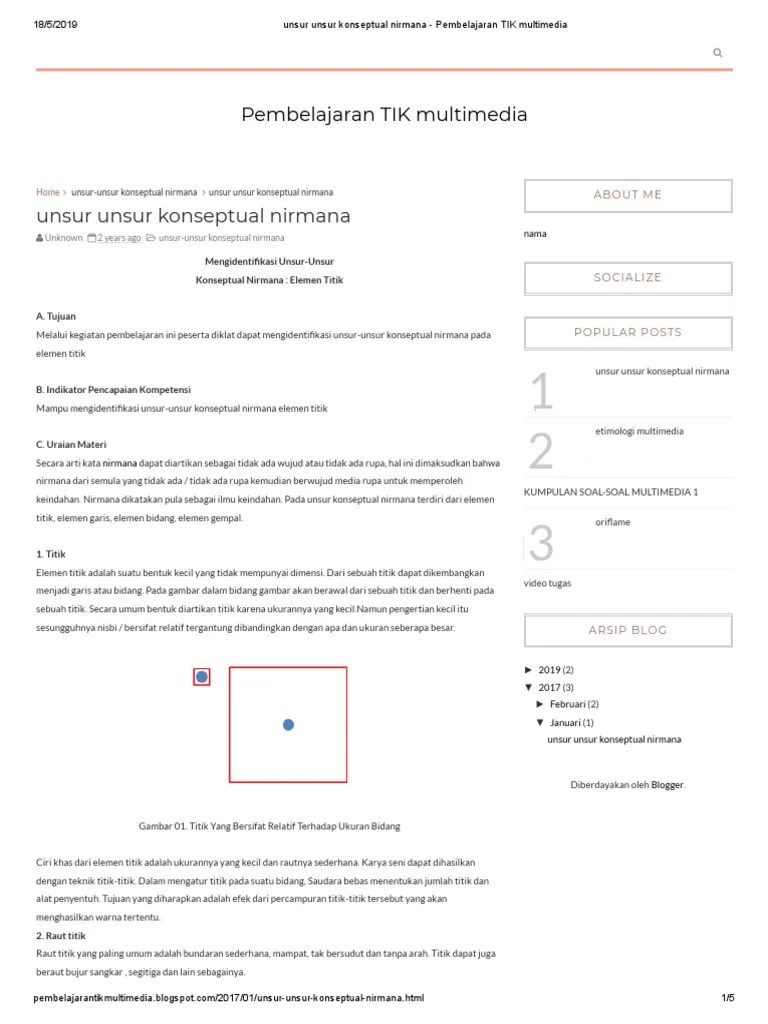12m views 3 years ago . Unsur Unsur Konseptual Nirmana Pembelajaran Tik Multimedia Pdf