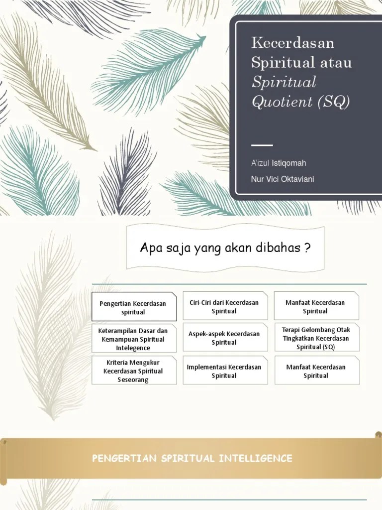 Kecerdasan Spiritual Atau Spiritual Quotient (SQ) | PDF