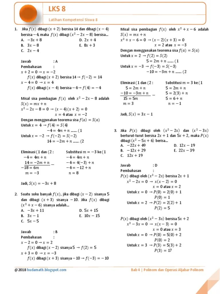 Tupok 1 soal dan pembahasan matematika sukino peminatan bagian a 1. Bab 4 Lks 8 Mat Minat Sukino K13 Revisi 2016 Hudamath Pdf