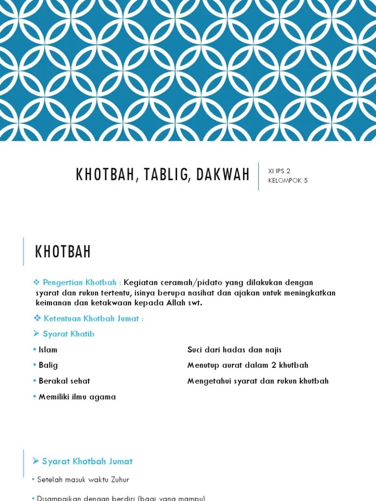 Presentasi PAI Bab 10 Khotbah