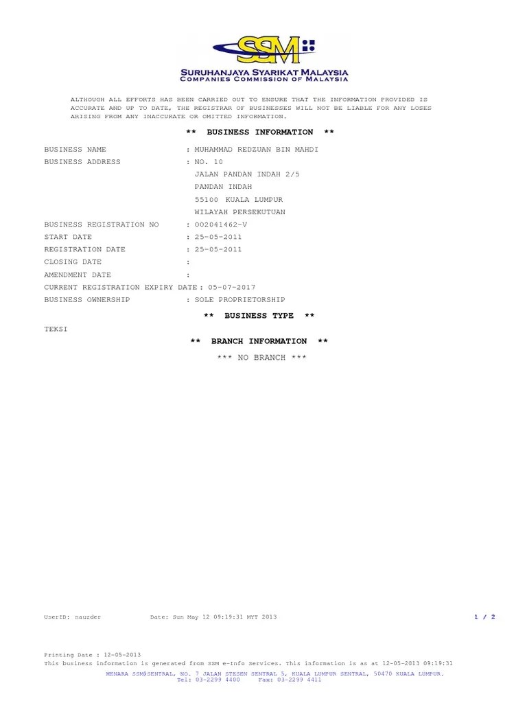 And includes over 23 million people. Contoh Ssm Malaysia Government