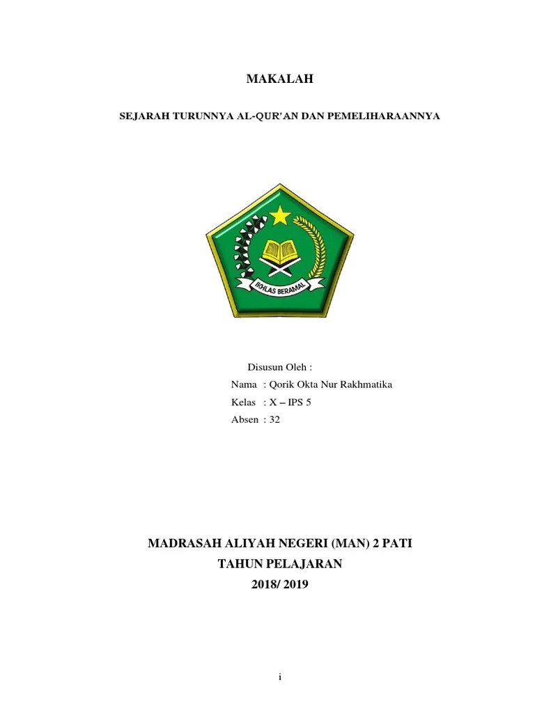 Makalah Sejarah Turunnya Al Quran, By: Dya Indah | PDF