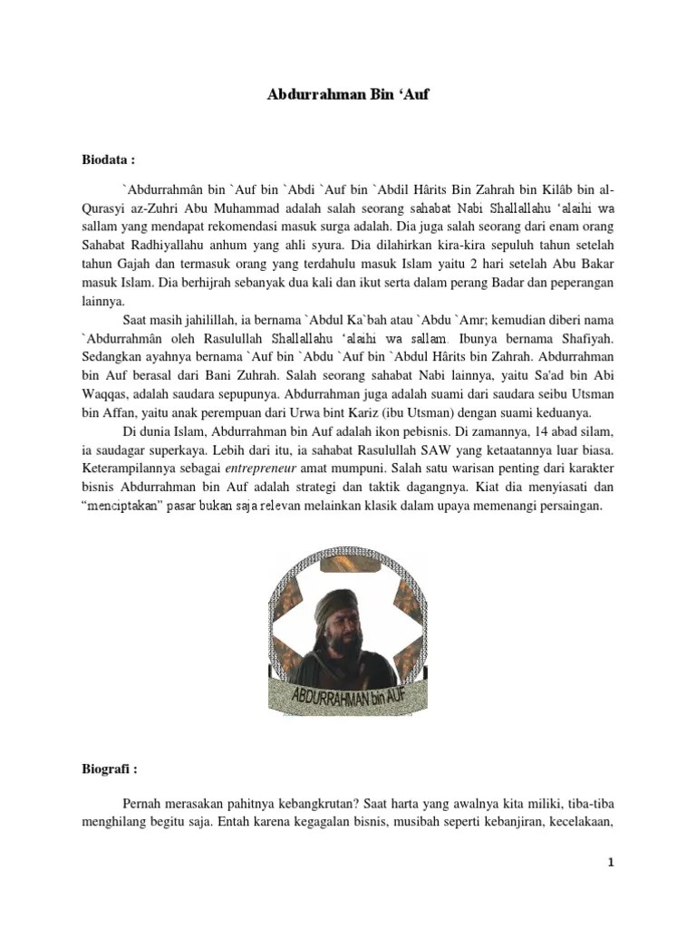 Utsman bin affan · 4. Abdurrahman Bin Auf