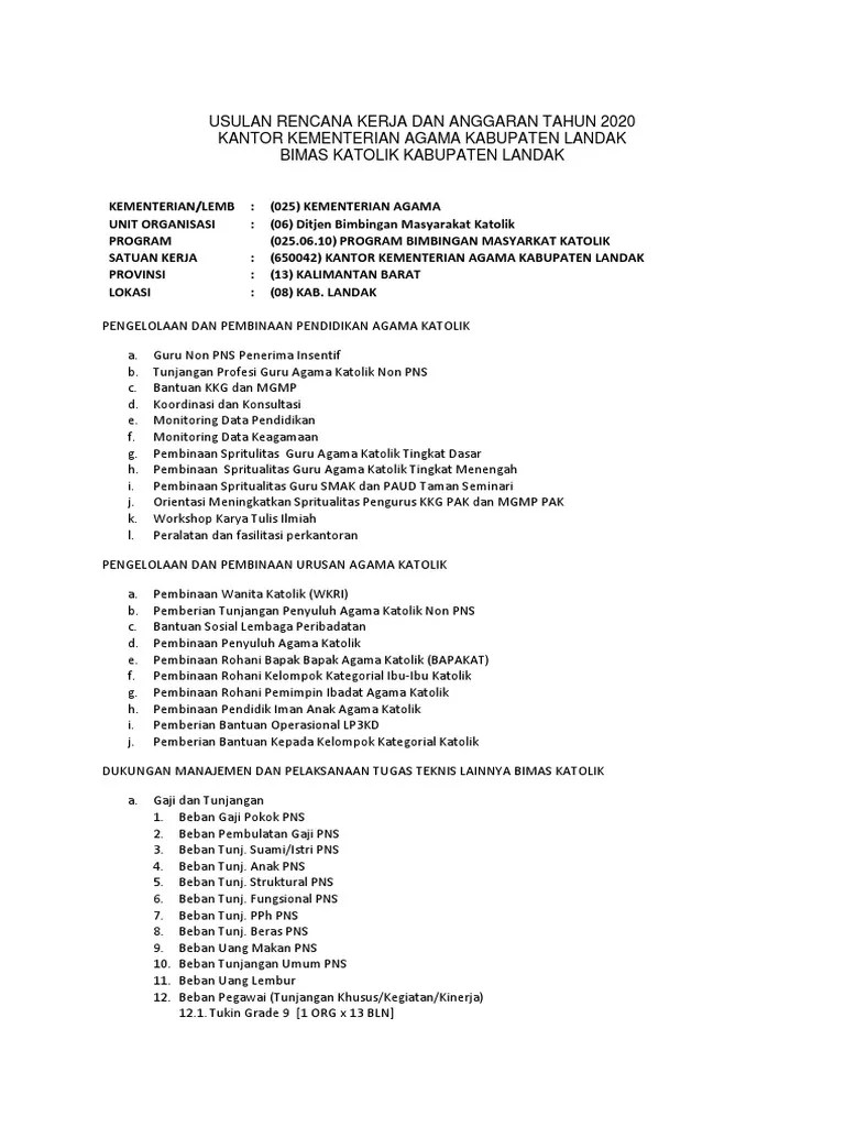 Contoh TOR Buat SBK | PDF