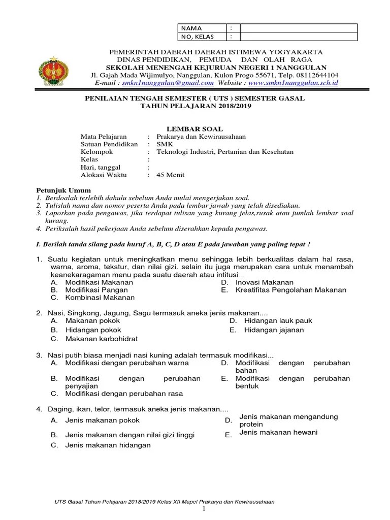 Jelaskan manfaat modifikasi bahan baku pada pengolahan makanan . Soal Uts Pengolahan Kelas Xii Pdf