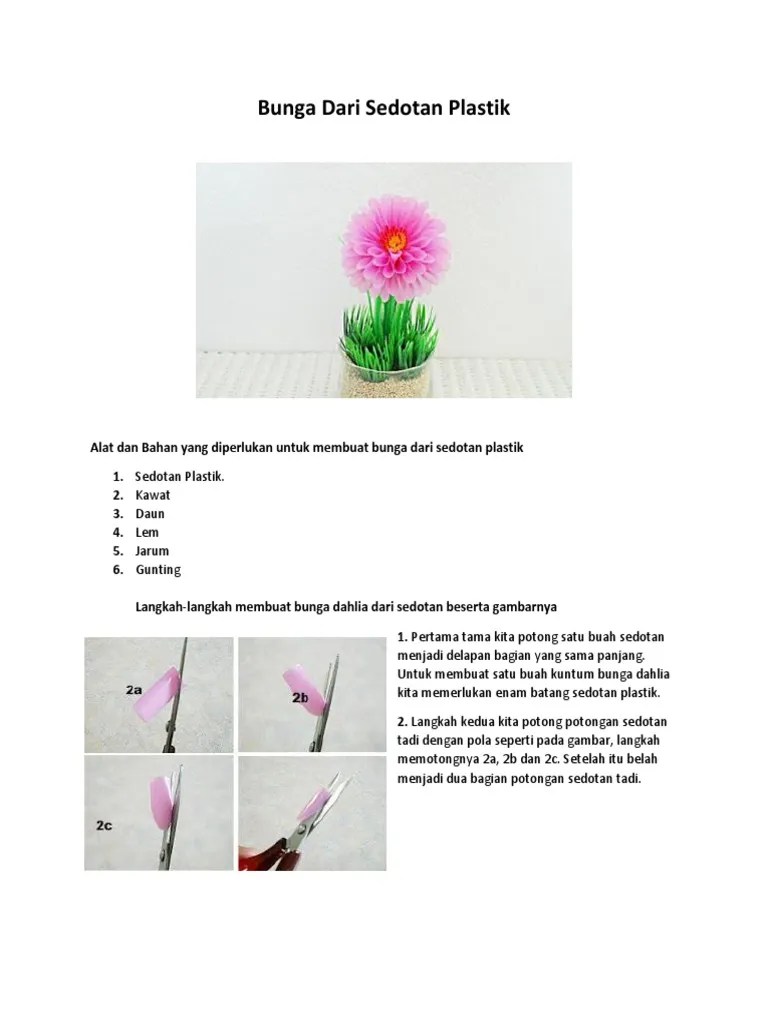 Bunga Dari Sedotan Plastik | PDF
