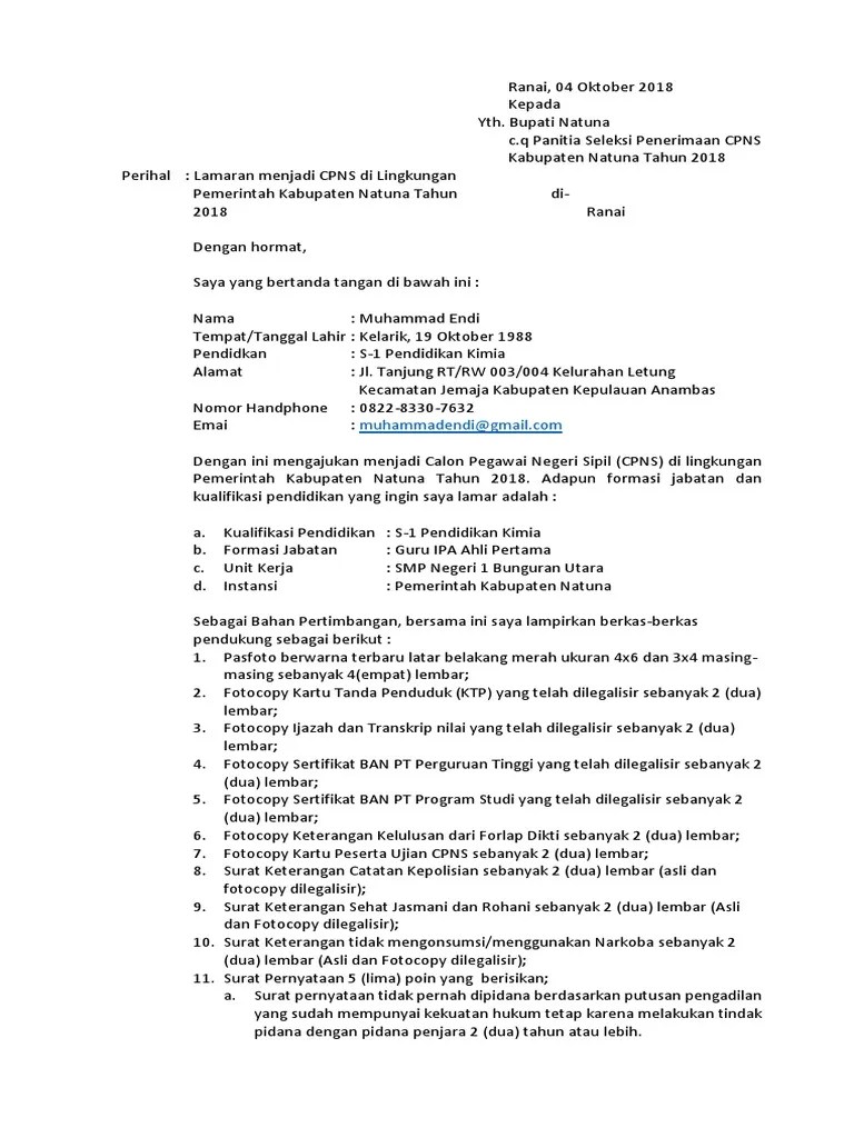 Tidak sedikit orang yang menginginkan memiliki pekerjaan sebagai bekerja menjadi seorang guru mungkin . Contoh Surat Lamaran Pekerjaan Pdf