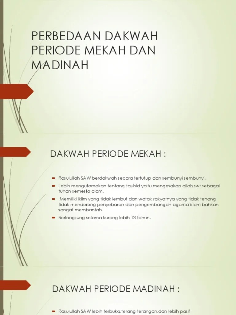 Perbedaan Dakwah Periode Mekah Dan Madinah 2 | PDF