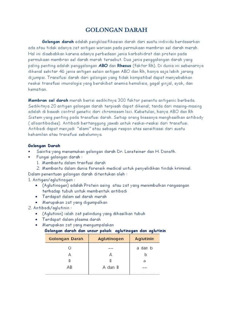 Golongan Darah Print 1 | PDF