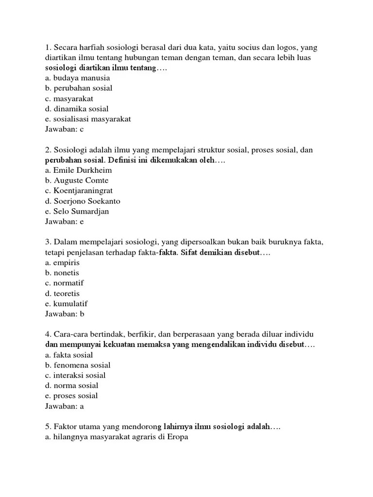 Faktor Utama Yang Mendorong Kelahiran Ilmu Sosiologi Adalah – Kita