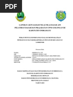 Cover Rancangan Aktualisasi | PDF