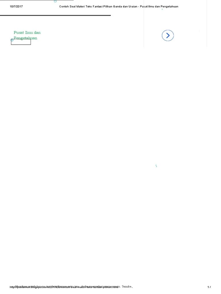 Berikut kunci jawaban bahasa indonesia kelas 7 semester 1 mengenai materi teks cerita . Soal Uts Cerita Fantasi Pdf Pdf