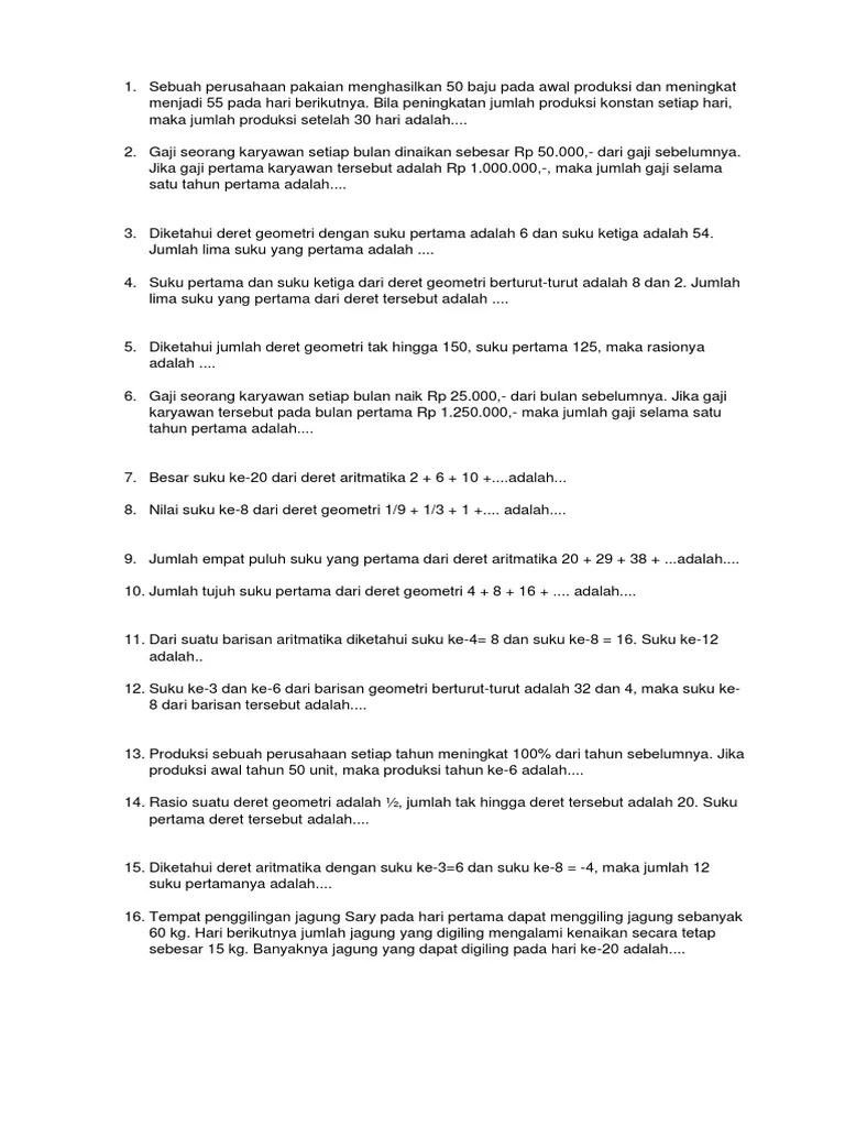 Barisan Dan Deret | PDF