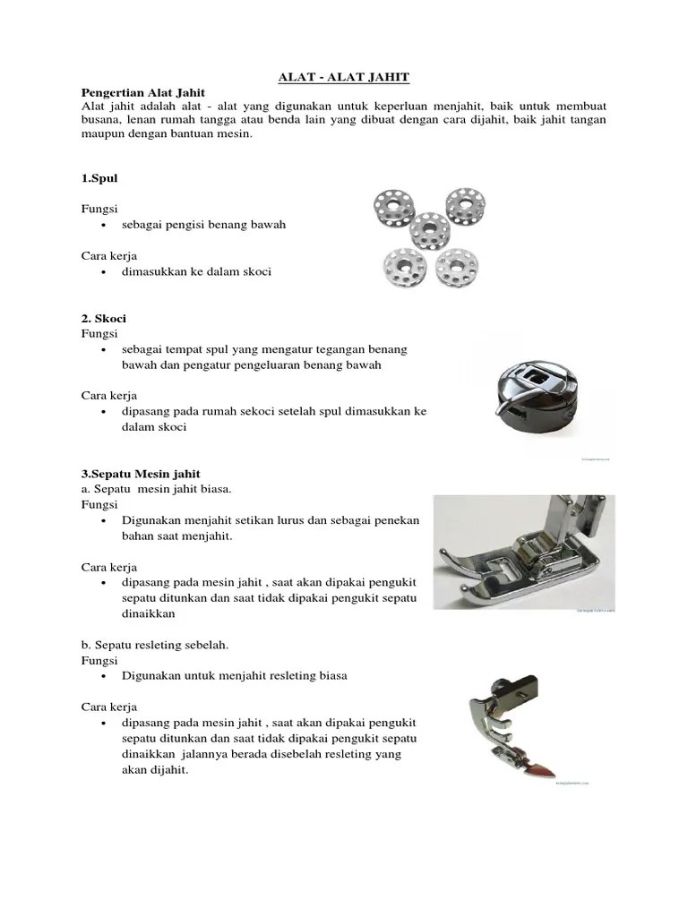 Alat-Alat Jahit | PDF