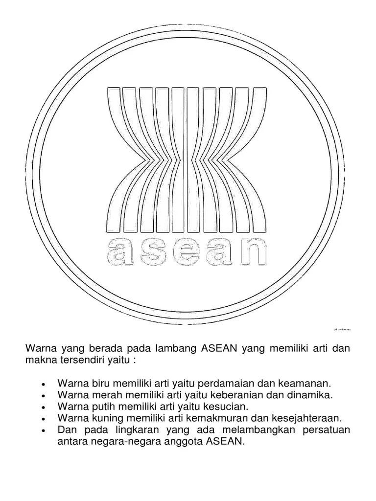 LAMBANG ASEAN Warna Yang Berada Pada Lambang ASEAN Yang Memiliki Arti Dan  Makna Tersendiri Yaitu | PDF