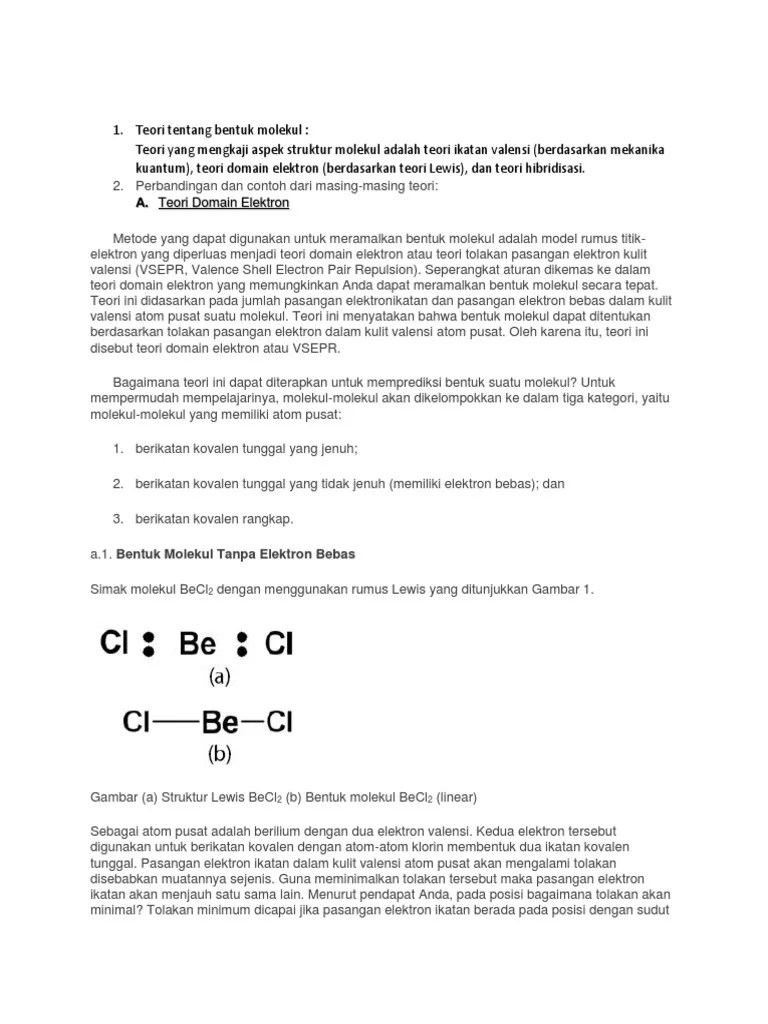 Bentuk Molekul | PDF