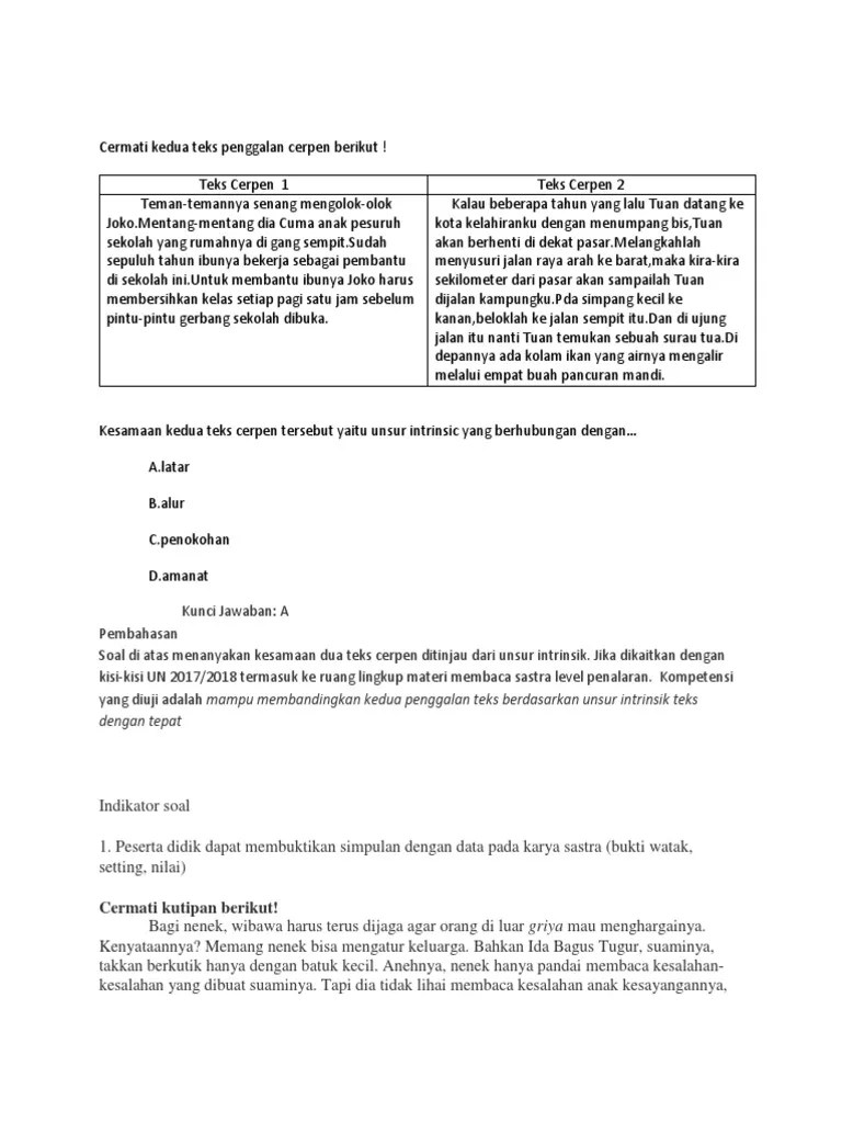 Kunci Jawaban SOAL B.INDO | PDF