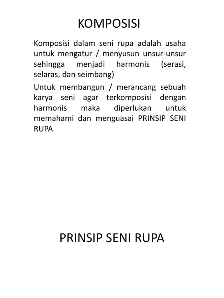 Komposisi Dalam Seni Rupa | PDF