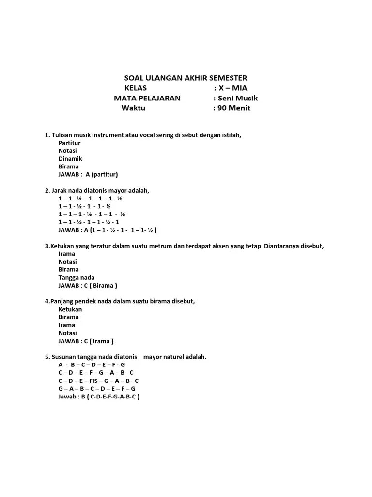 Soal Musik Iman | PDF