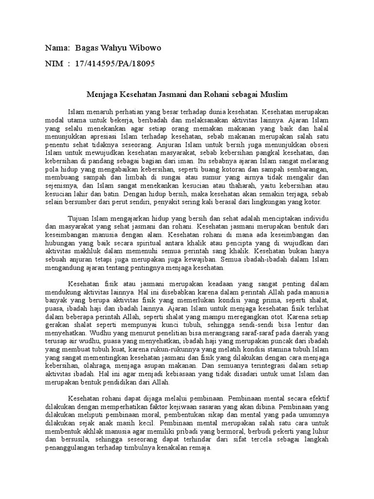 Menjaga Kesehatan Jasmani Dan Rohani | PDF