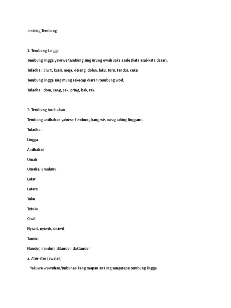 Pamilahe Tembung | PDF