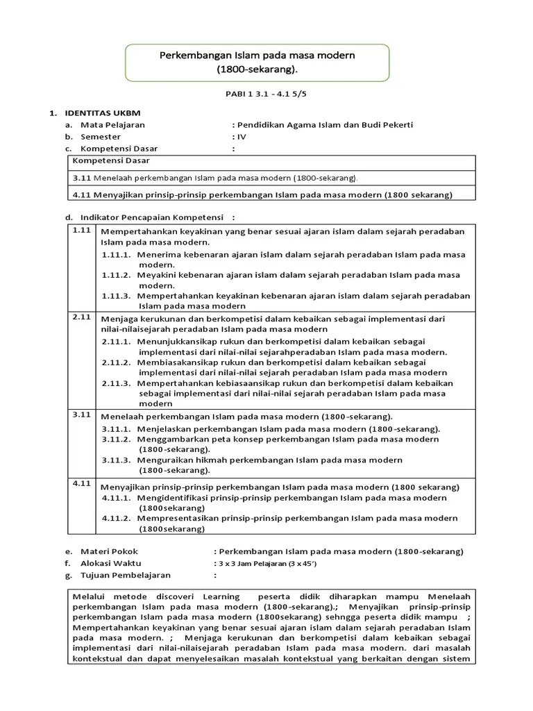 Sejarah Perkembangan Islam Pada Masa Modern – Nasi