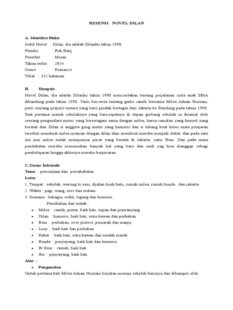 Contoh resensi novel yang baik dan benar (2). Contoh Laporan Hasil Membaca Novel Pdf