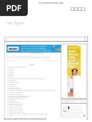 Soal administrasi infrastruktur jaringan kelas xi tkj.docx. Soal Soal Administrasi Infrastruktur Jaringan