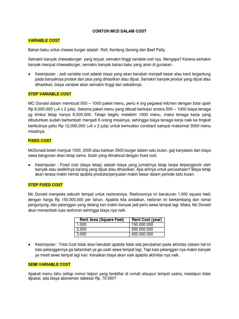 Biaya Variabel Cost Adalah - Analisis Biaya Dan Pendapatan Ppt Download : Dalam analisis biaya marketing menurut produk, biaya iklan untuk produk tertentu merupakan biaya langsung untuk produk tersebut.