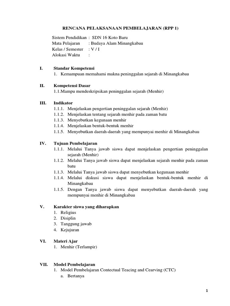 2 x 35 menit a. Rpp Bam Kls V Pdf