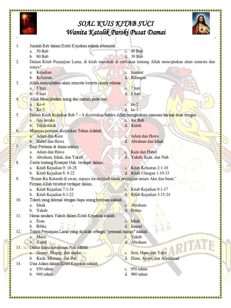 Soal Kuis Kitab Suci PL | PDF