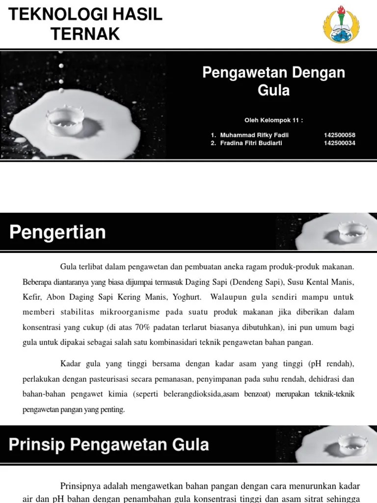 THT (Pengawetan DG Gula) Kelompok 11 | PDF