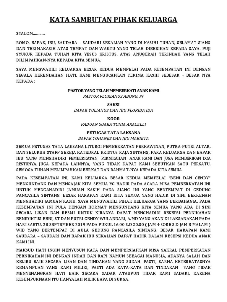 Contoh Pidato Sambutan Pernikahan - Kumpulan Contoh Terbaru