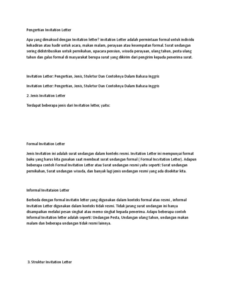 Contoh undangan berbahasa inggris bersifat formal dan resmi. Contoh Surat Undangan Ulang Tahun Perusahaan Dalam Bahasa