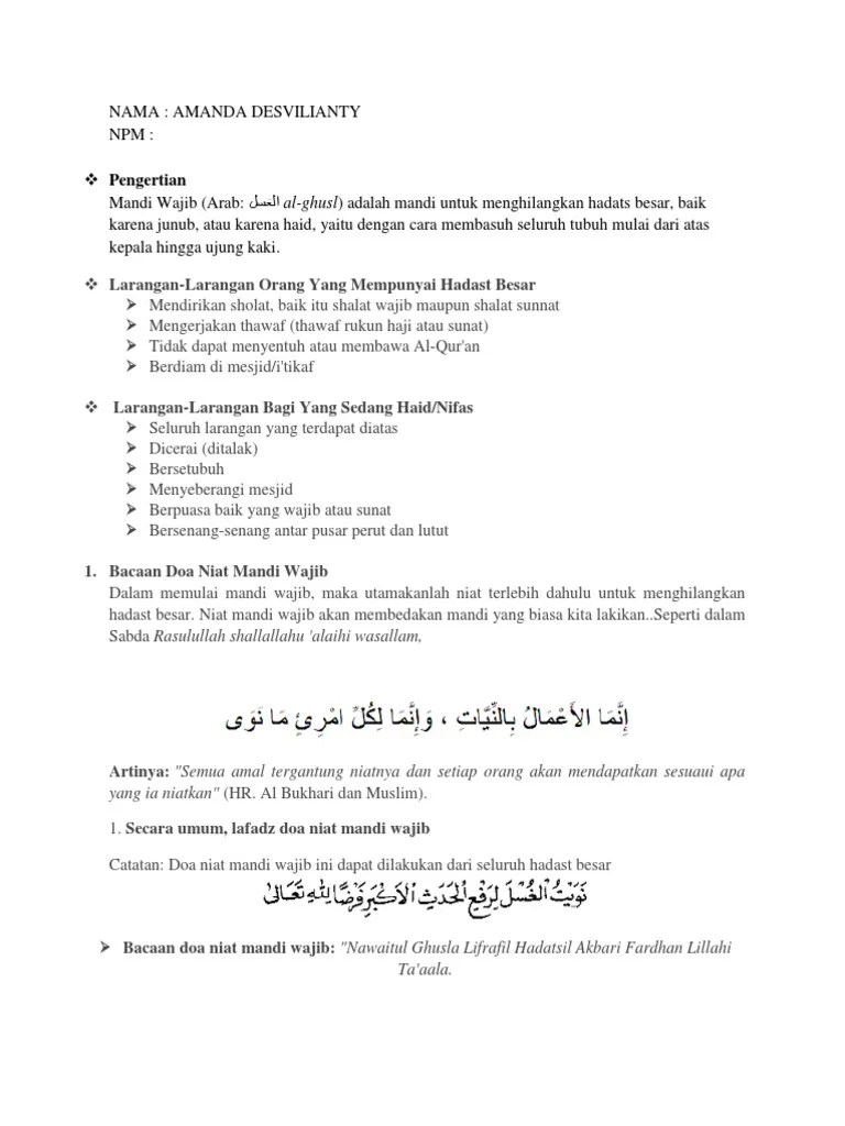 Menyiram telapak tangan · 3. Amanda Agama Pdf